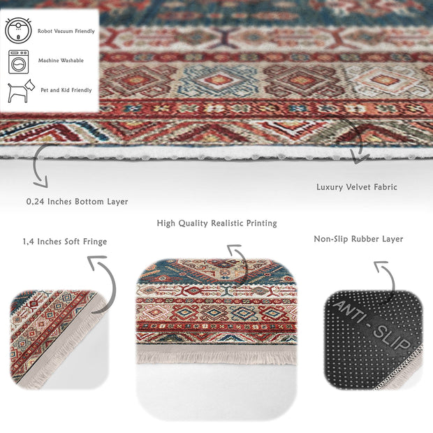 Hillkar Global Tappeto Halidik Deluxe-11220 Multicolore