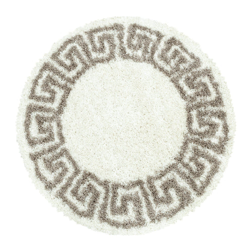 Tappeto Hera 3301 Round Meander Beige & AYYTPCH-HERA3301BEIGE-ROUND & AYYTPCH-HERA3301BEIGE-ROUND