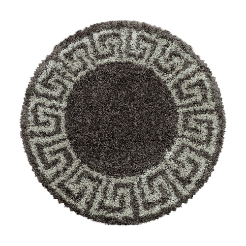 Tappeto Hera 3301 Round Meander Cappuccino & AYYTPCH-HERA3301TAUPE-ROUND