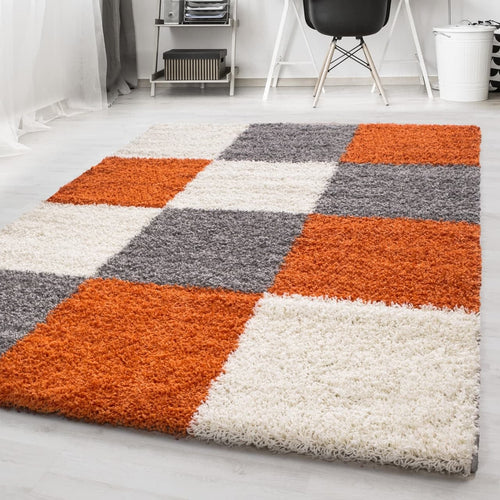 Tappeto Life 1501 Checkered Mattone (1)