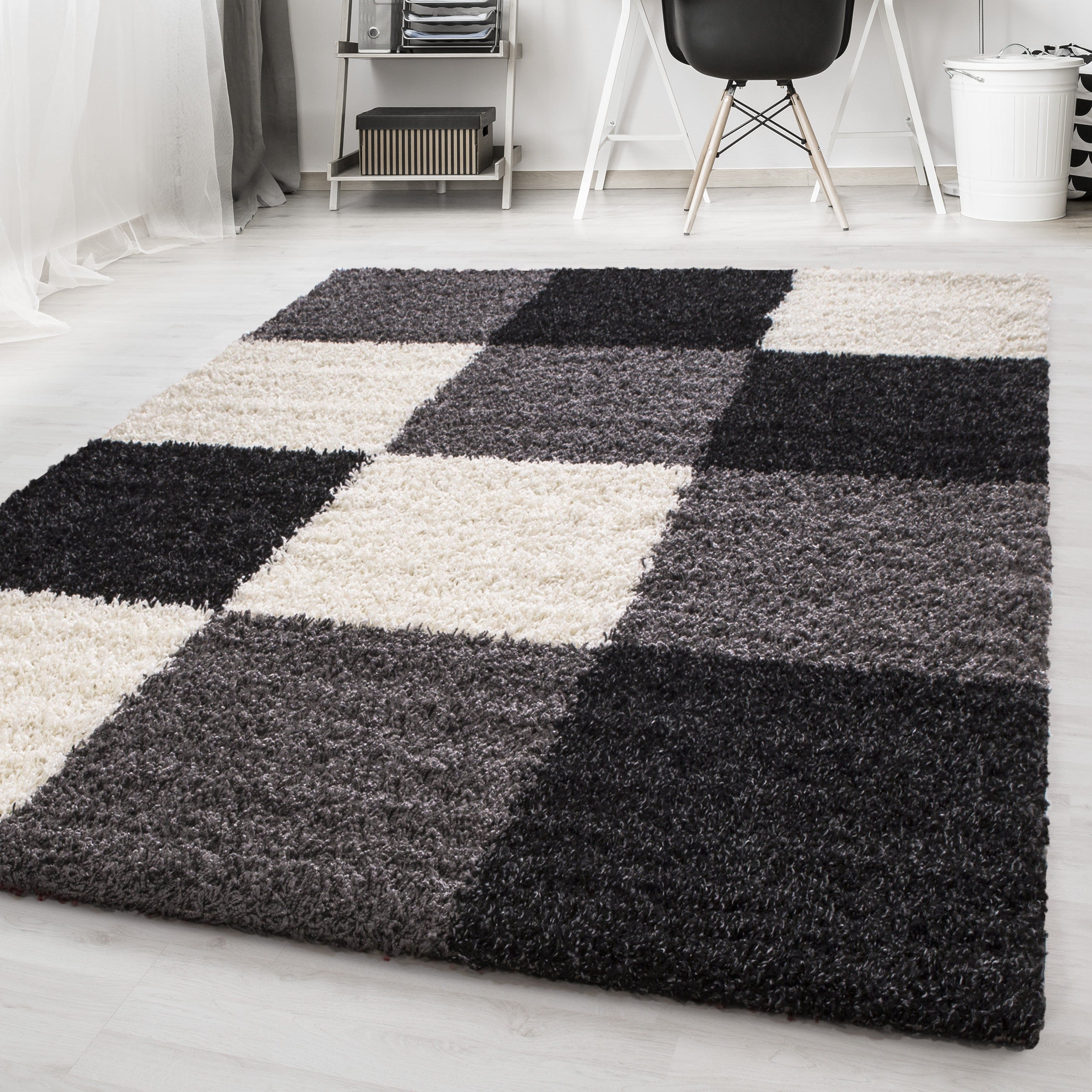 Tappeto Life 1501 Checkered Nero (1)