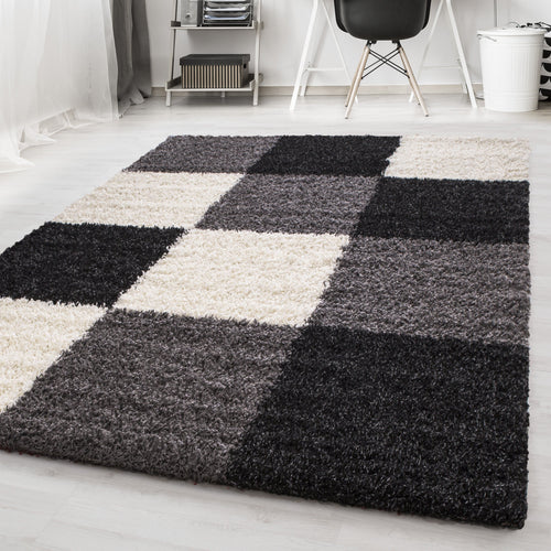 Tappeto Life 1501 Checkered Nero (1)