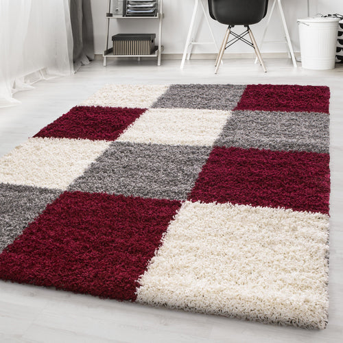 Tappeto Life 1501 Checkered Rosso (1)
