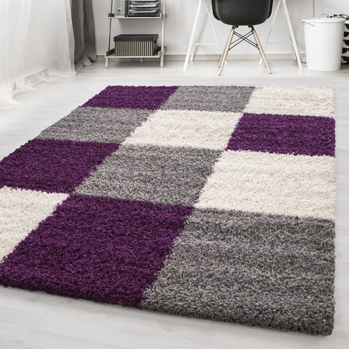 Tappeto Life 1501 Checkered Violetto (1)