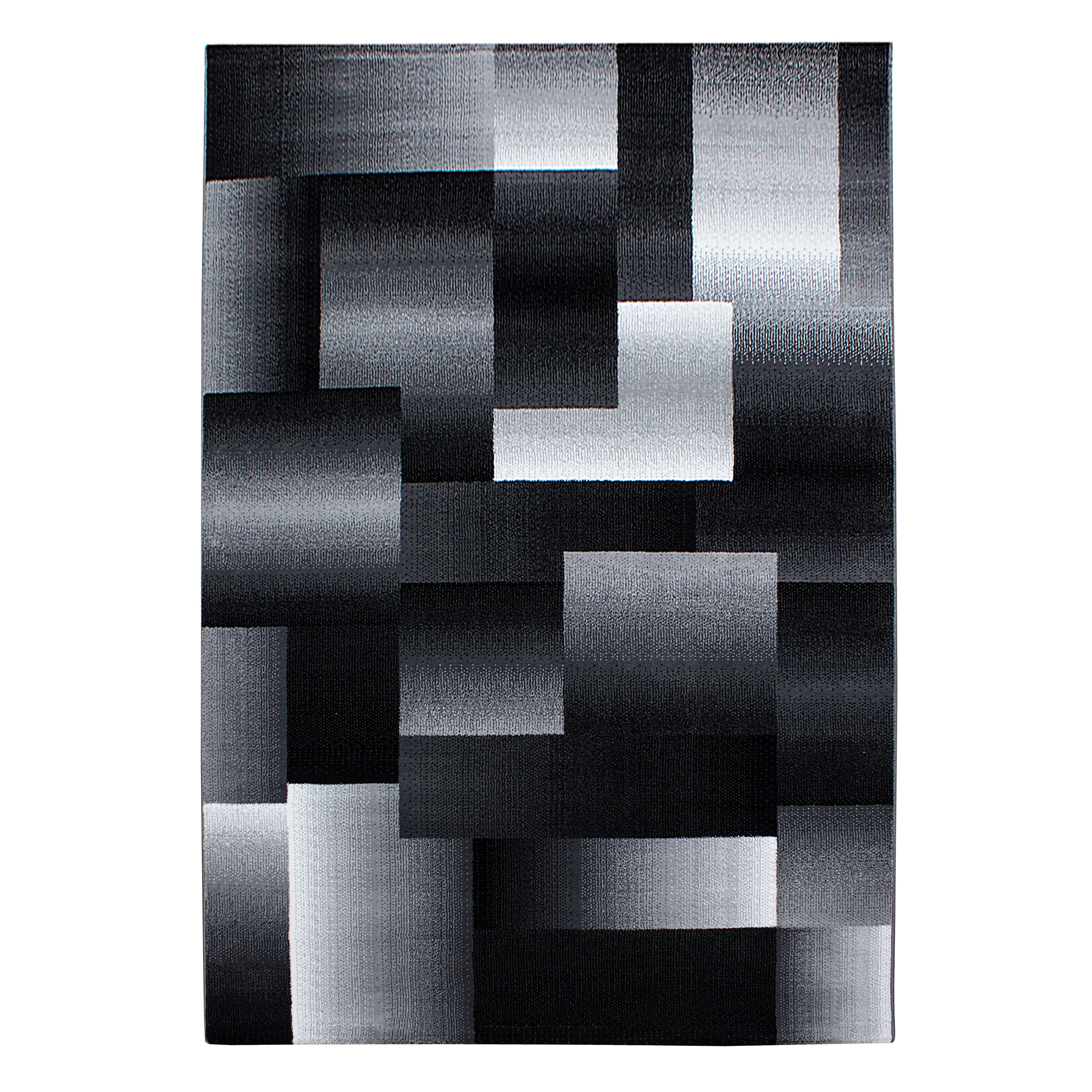 Ayyildiz Teppiche Tappeto Miami 6560 Abstract Checkered Nero