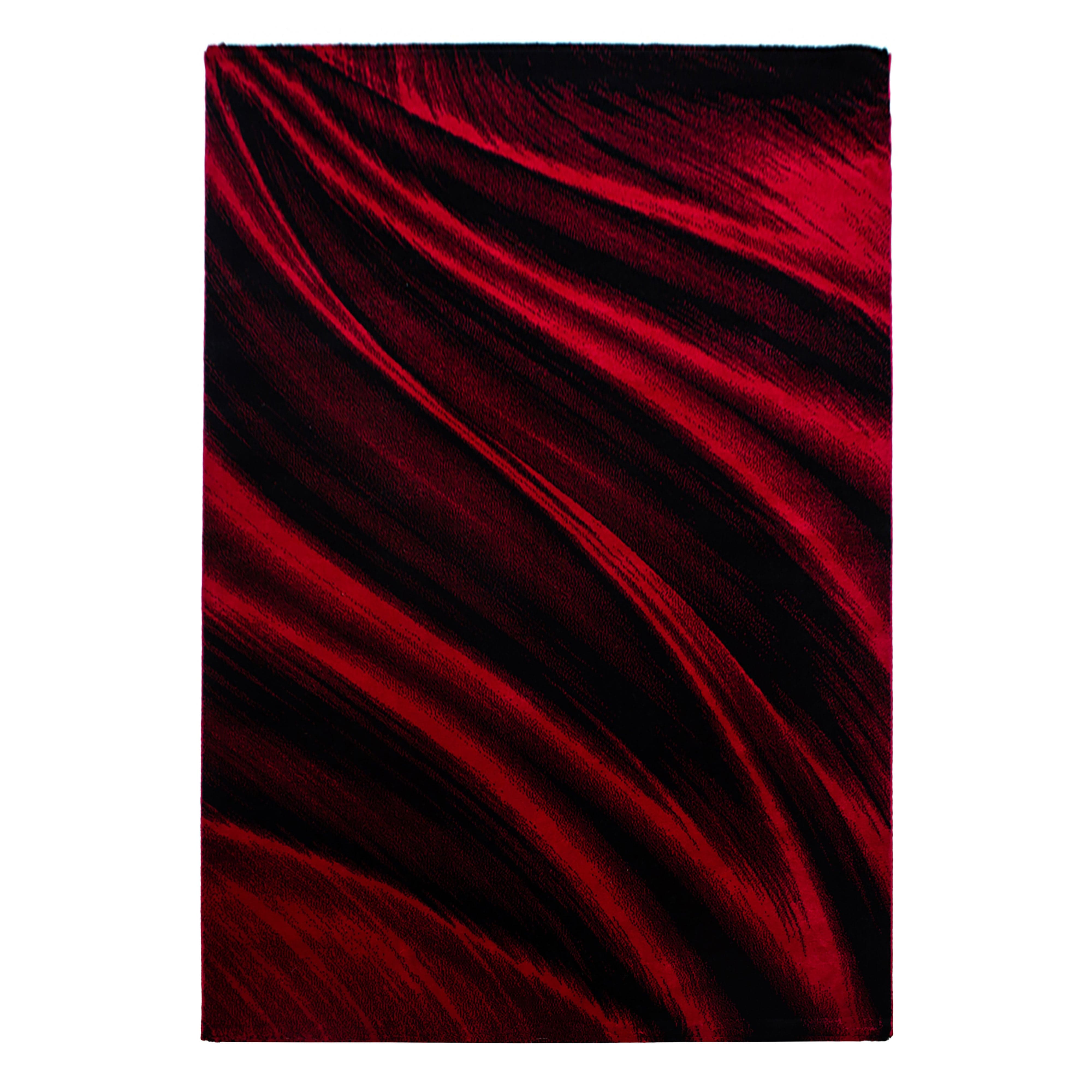 Ayyildiz Teppiche Tappeto Miami 6630 Abstract Waves Rosso