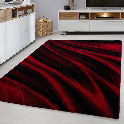 Ayyildiz Teppiche Tappeto Miami 6630 Abstract Waves Rosso