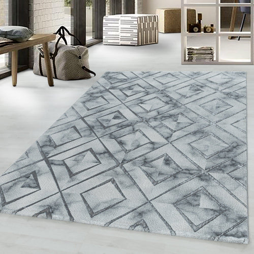 Tappeto Naxos 3811 Marmor Design Argento (1)