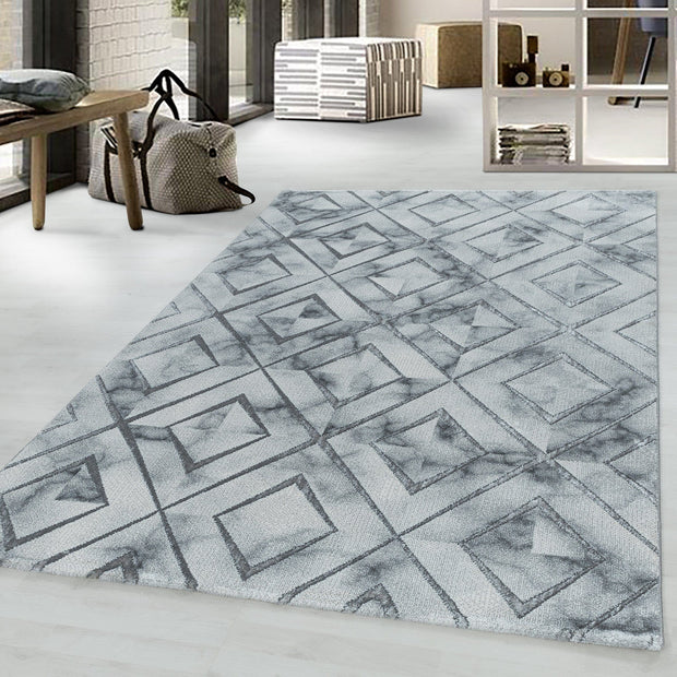 Tappeto Naxos 3811 Marmor Design Argento (1)
