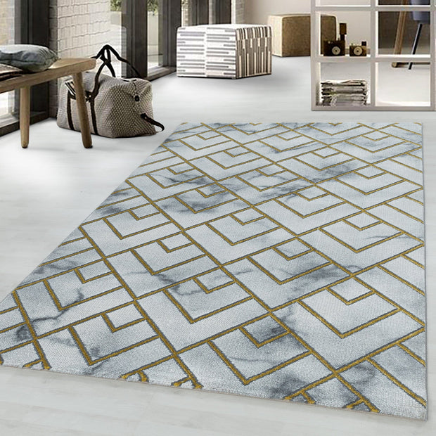 Tappeto Naxos 3813 Marmor Design Oro (1)