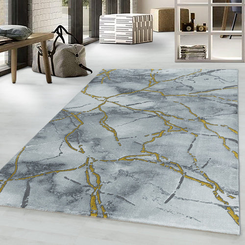 Tappeto Naxos 38135 Marmor Design Oro (1)