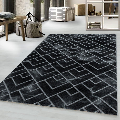 Tappeto Naxos 3814 Marmor Design Argento (1)