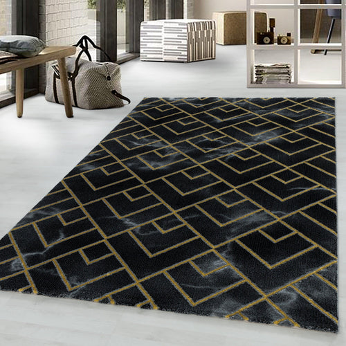 Tappeto Naxos 3814 Marmor Design Oro (1)