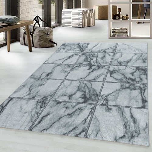 Tappeto Naxos 3816 Marmor Design Argento (1)
