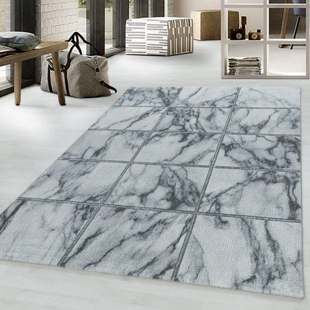 Tappeto Naxos 3816 Marmor Design Argento (1)