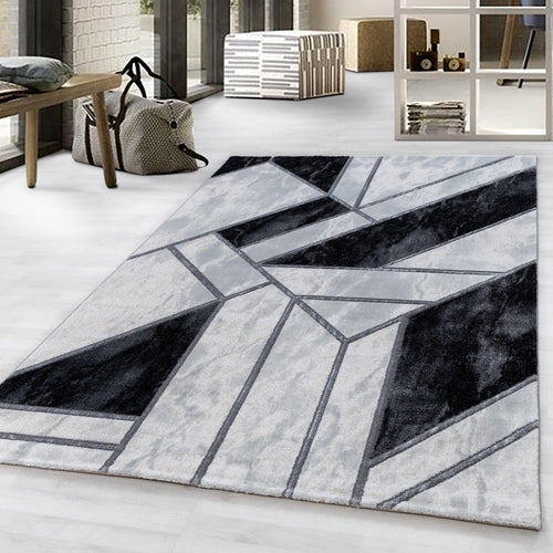 Tappeto Naxos 3817 Marmor Design Argento (1)