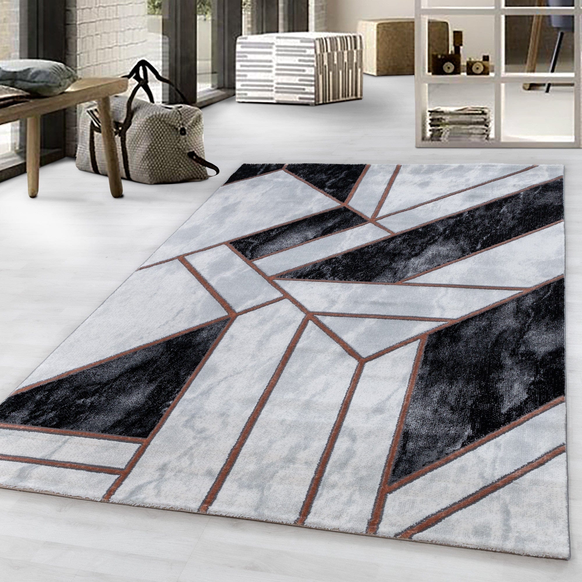 Tappeto Naxos 3817 Marmor Design Bronzo (1)