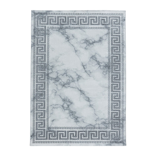 Tappeto Naxos 3818 Marmor Design Argento & AYYTPCH-NAXOS3818SILVER & AYYTPCH-NAXOS3818SILVER