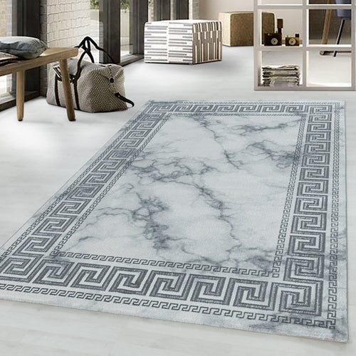 Tappeto Naxos 3818 Marmor Design Argento (1)
