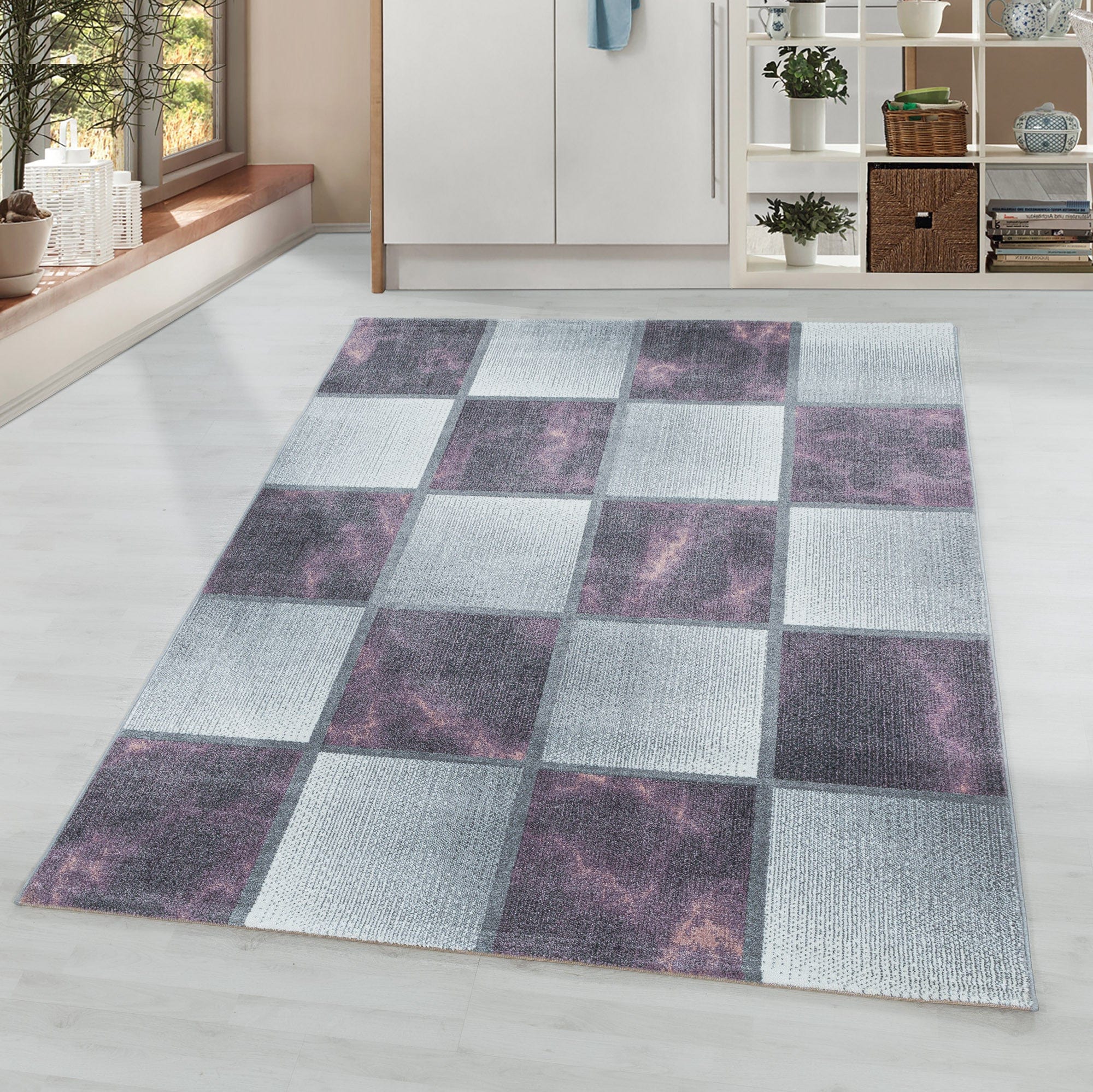 Tappeto Ottawa 4201 Checkered Violetto (1)