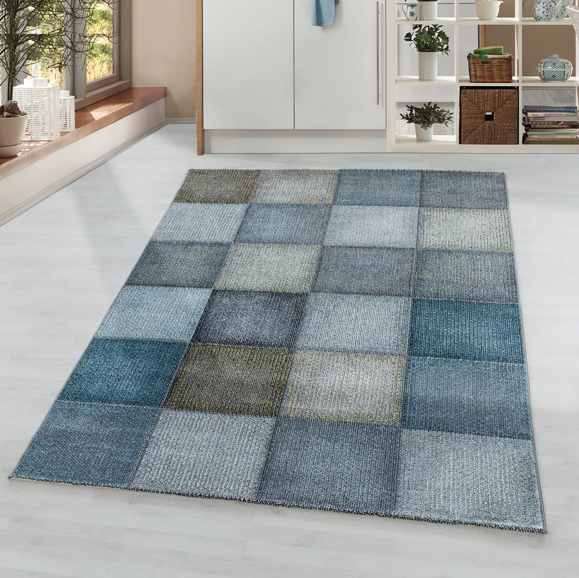 Tappeto Ottawa 4202 Checkered Blu (1)