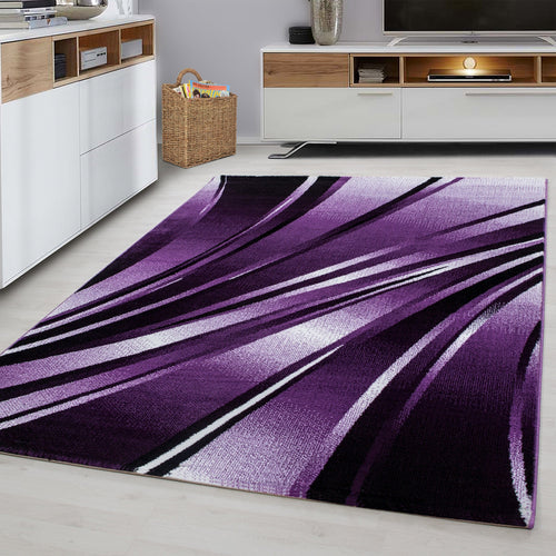 Ayyildiz Teppiche Tappeto Parma 9210 Abstract Waves Violetto