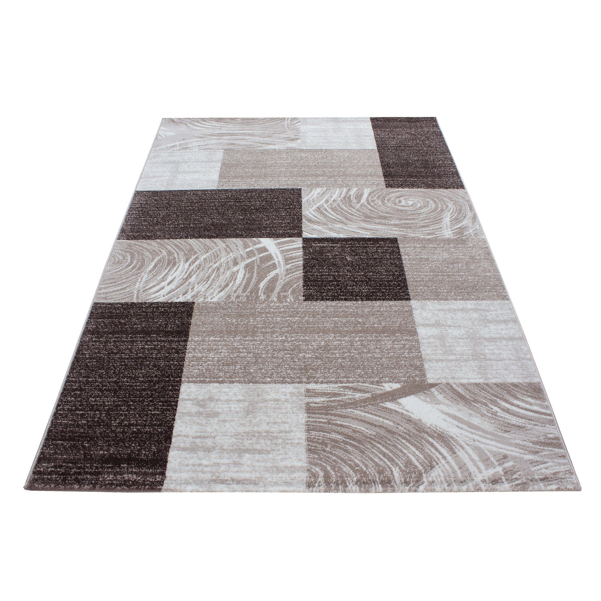 Ayyildiz Teppiche Tappeto Parma 9220 Abstract Checkered Marrone