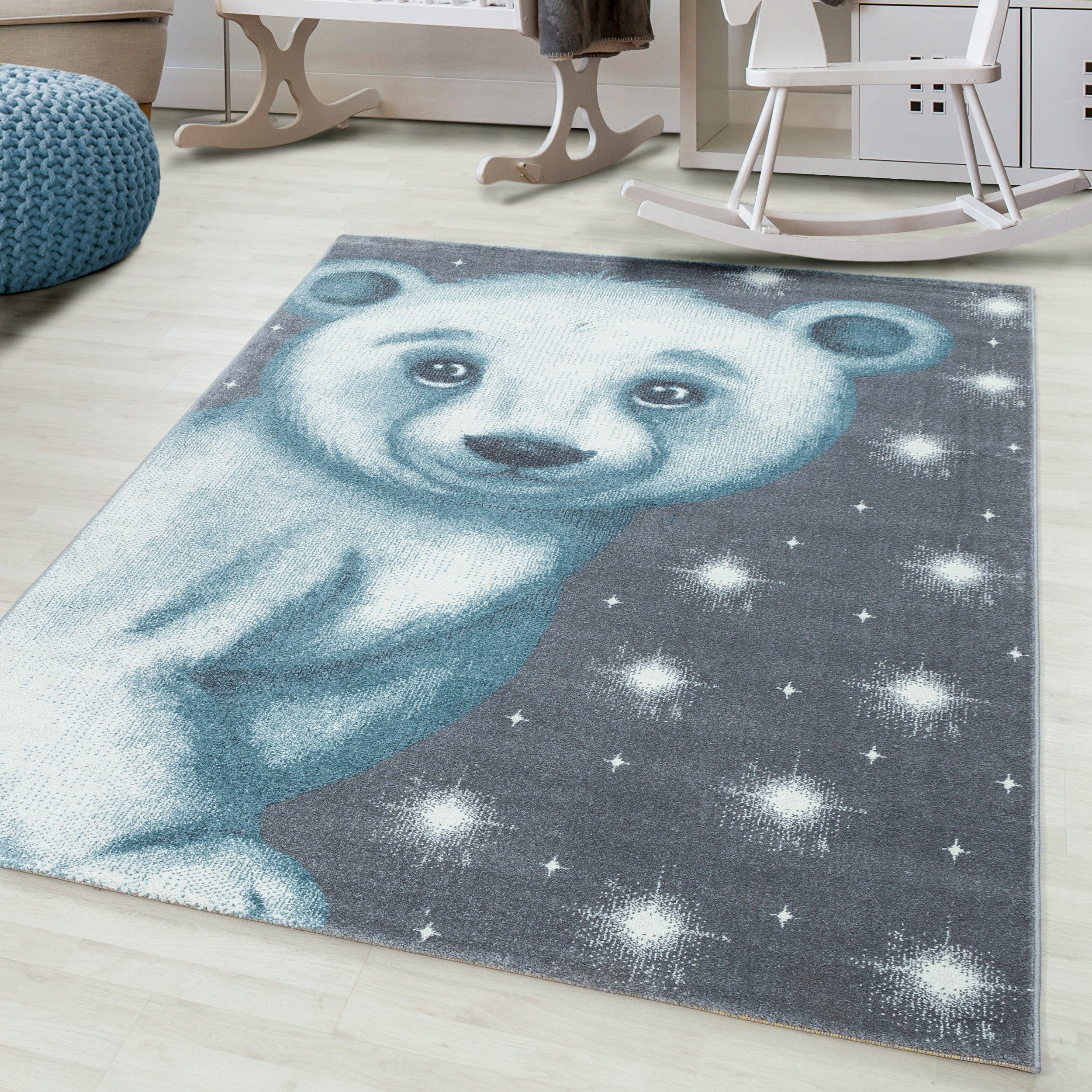 Tappeto per bambini Bambi 0810 Bear Blu (1)