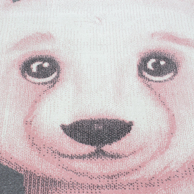 Tappeto per bambini Bambi 0810 Round Bear Rosa (3)