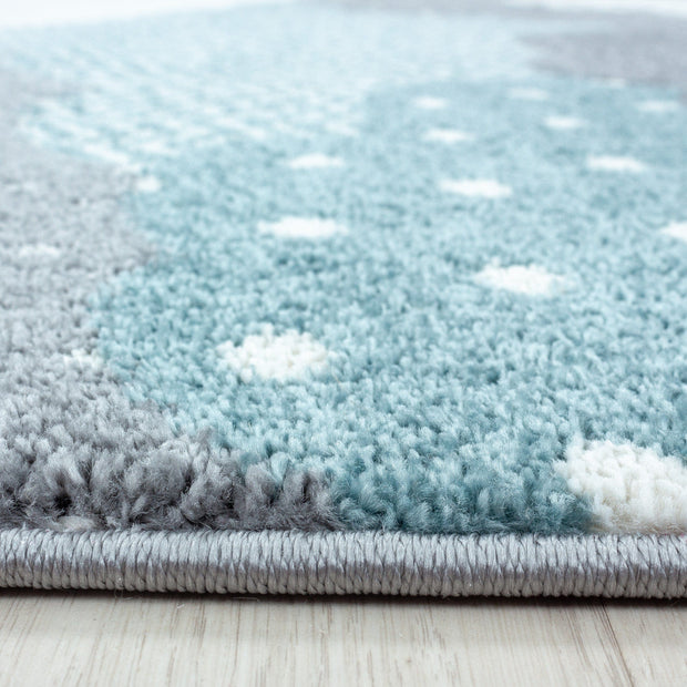 Tappeto per bambini Bambi 0820 Round Clouds Blu (1)
