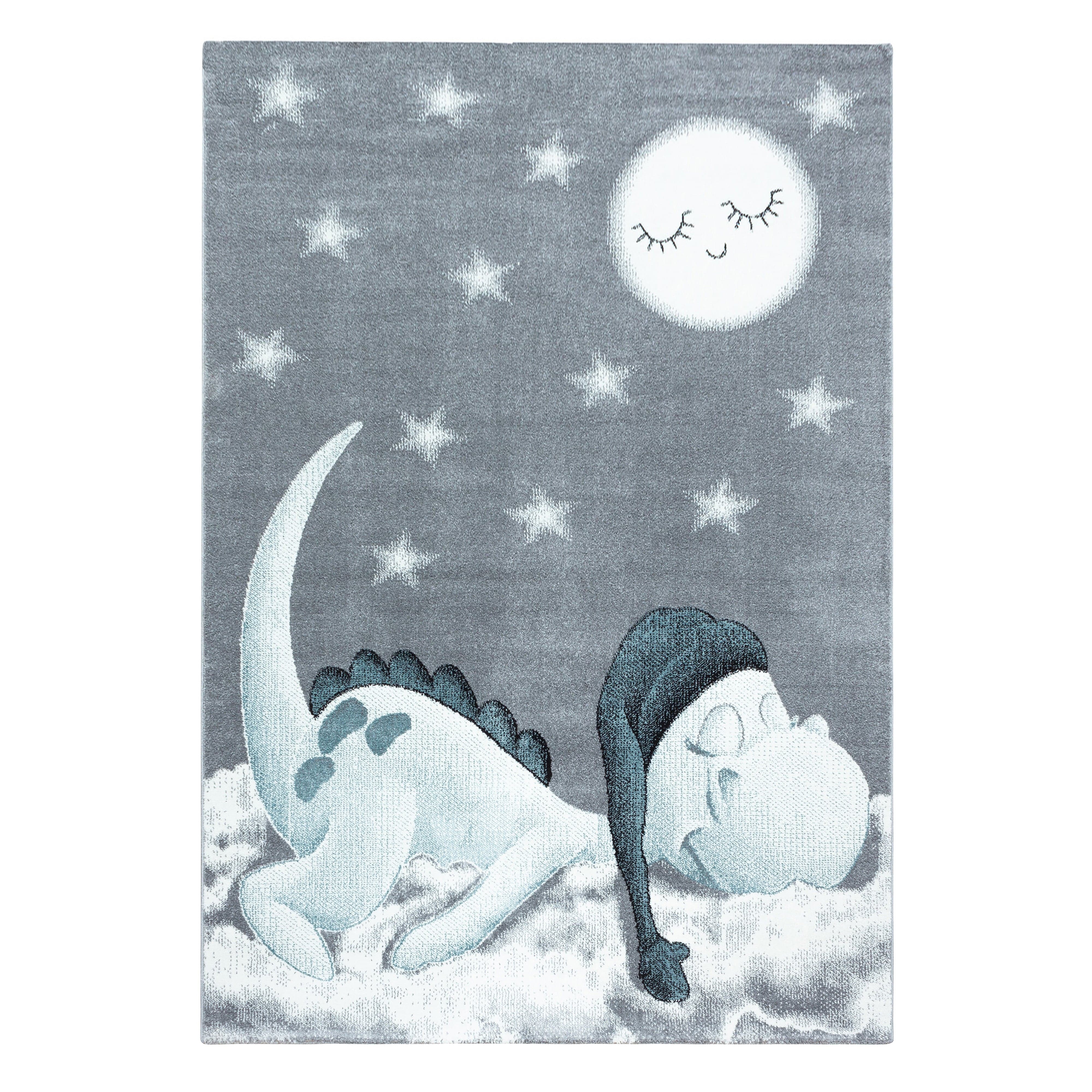 Ayyildiz Teppiche Tappeto per bambini Bambi 0840 Dinosaur Blu