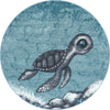 Tappeto per bambini Bambi 0860 Round Turtle Blu & AYYTPCH-BAMBI0860BLUE-ROUND
