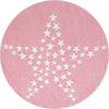 Tappeto per bambini Bambi 0870 Round Stars Rosa & AYYTPCH-BAMBI0870PINK-ROUND