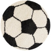 Tappeto per bambini Fun 6001 Round Football Nero & AYYTPCH-FUN6001BLACK-ROUND