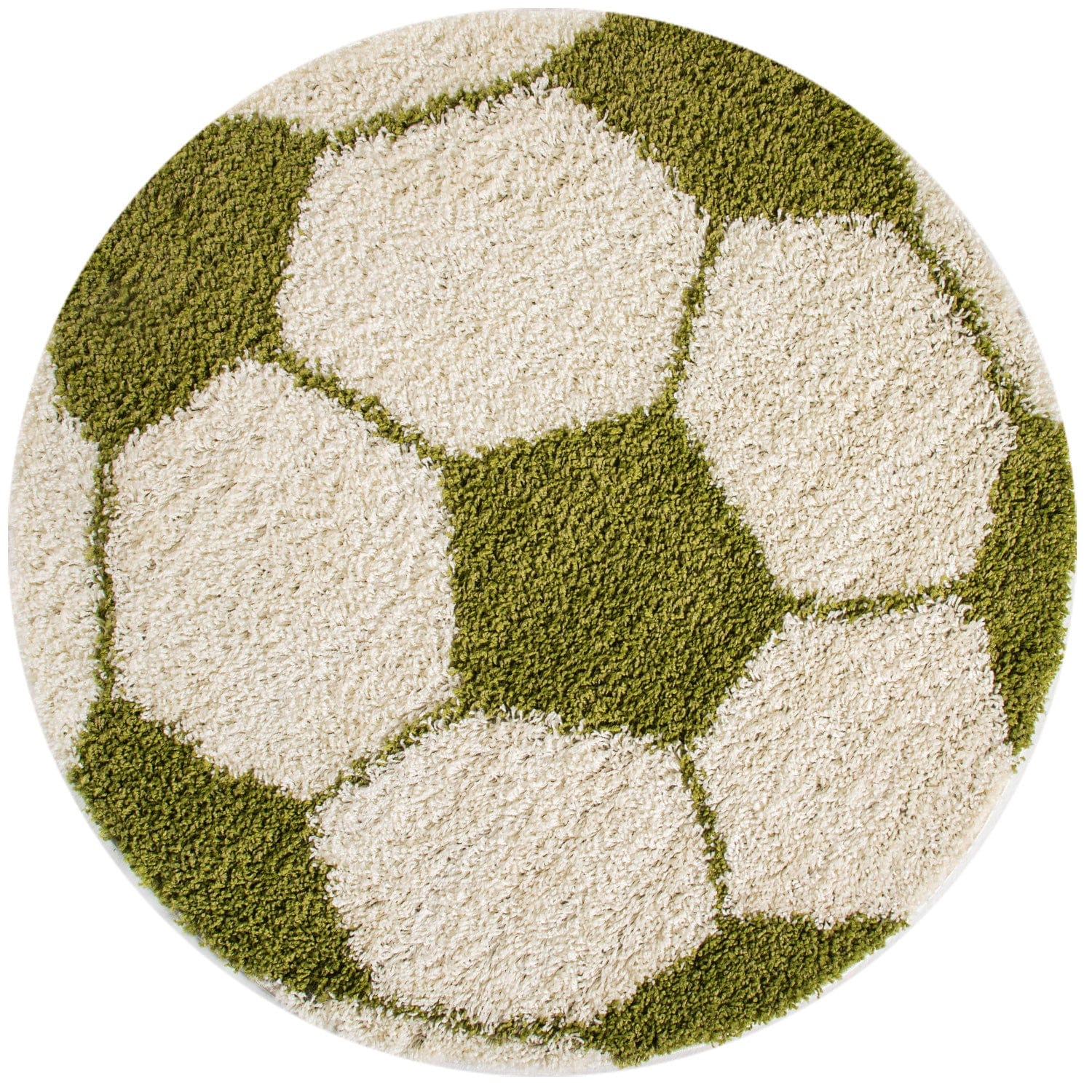 Tappeto per bambini Fun 6001 Round Football Verde & AYYTPCH-FUN6001GREEN-ROUND