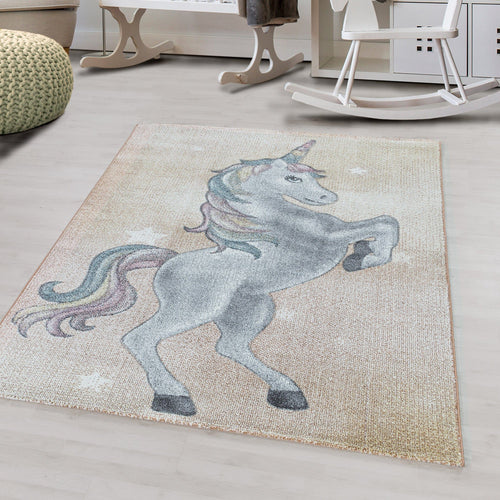 Tappeto per bambini Funny 2102 Unicorn Giallo (1)