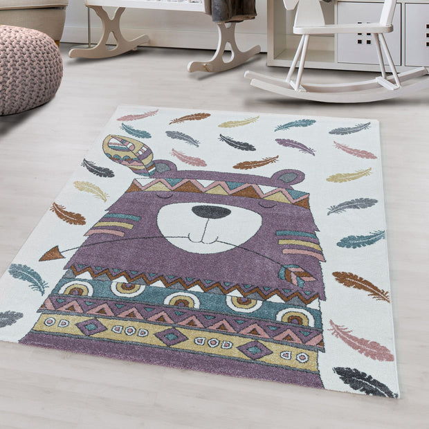 Tappeto per bambini Funny 2104 Bear Violetto (1)