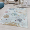 Tappeto per bambini Funny 2105 Planet Space Bianco (1)