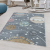 Tappeto per bambini Funny 2105 Planet Space Grigio (1)