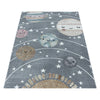 Tappeto per bambini Funny 2105 Planet Space Grigio (2)