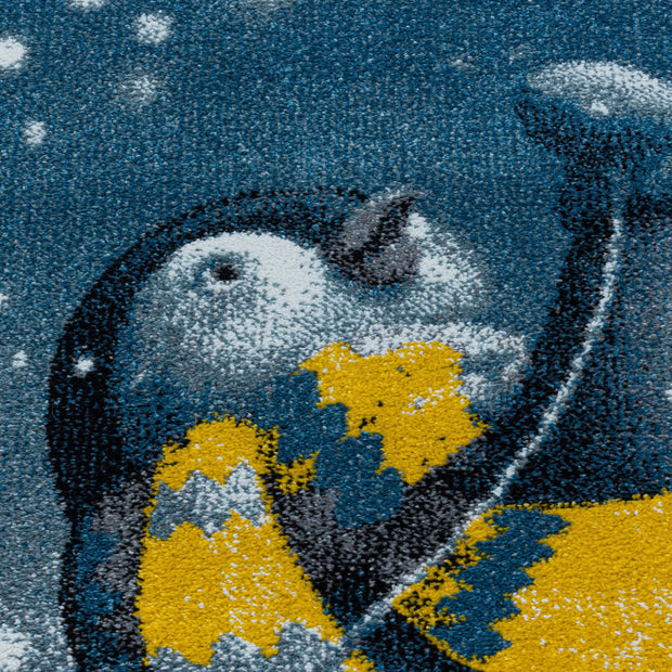 Tappeto per bambini Funny 2110 Penguin Igloo Blu (5)