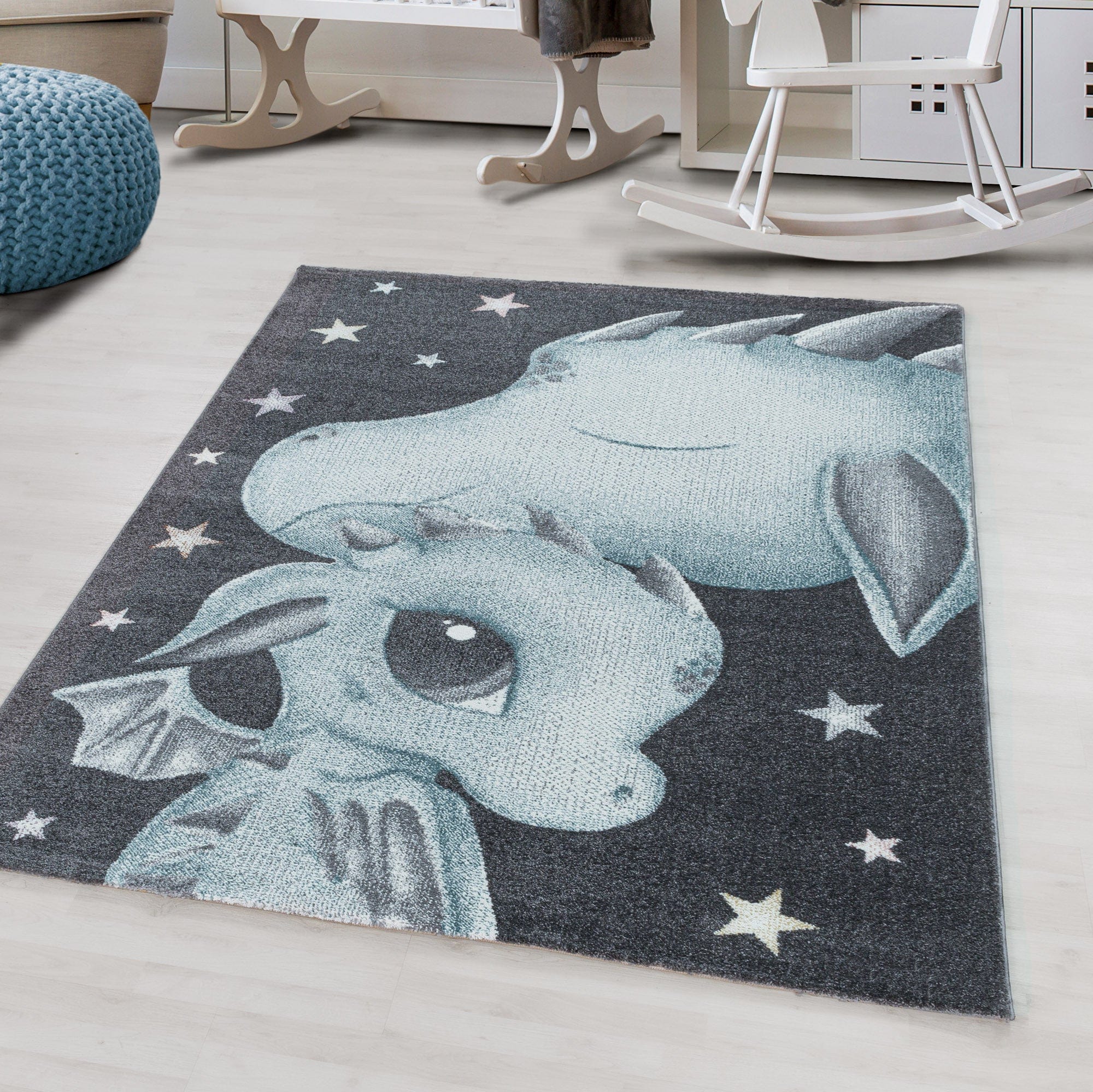Tappeto per bambini Funny Blu (1)
