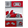 Tappeto per bambini Kids 0460 Racetrack Rosso & AYYTPCH-KIDS0460RED & AYYTPCH-KIDS0460RED
