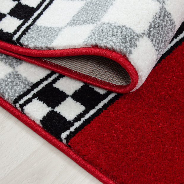 Tappeto per bambini Kids 0460 Racetrack Rosso (4)