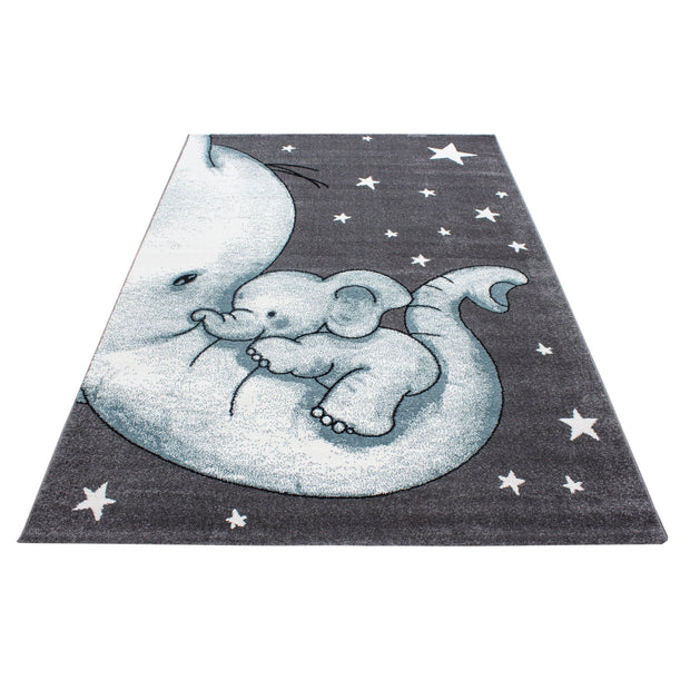 Tappeto per bambini Kids 0560 Elephant Blu (2)