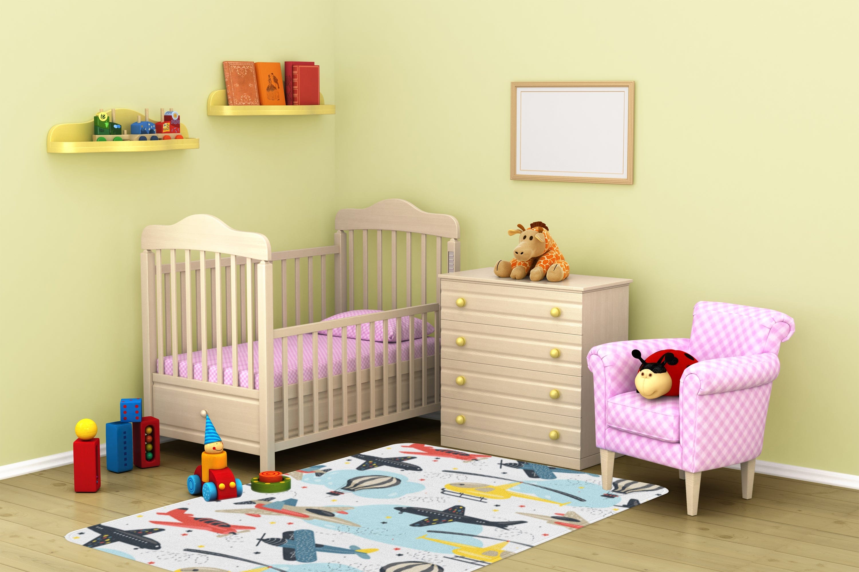 Tappeto per bambini Planist 1018 Multicolore
