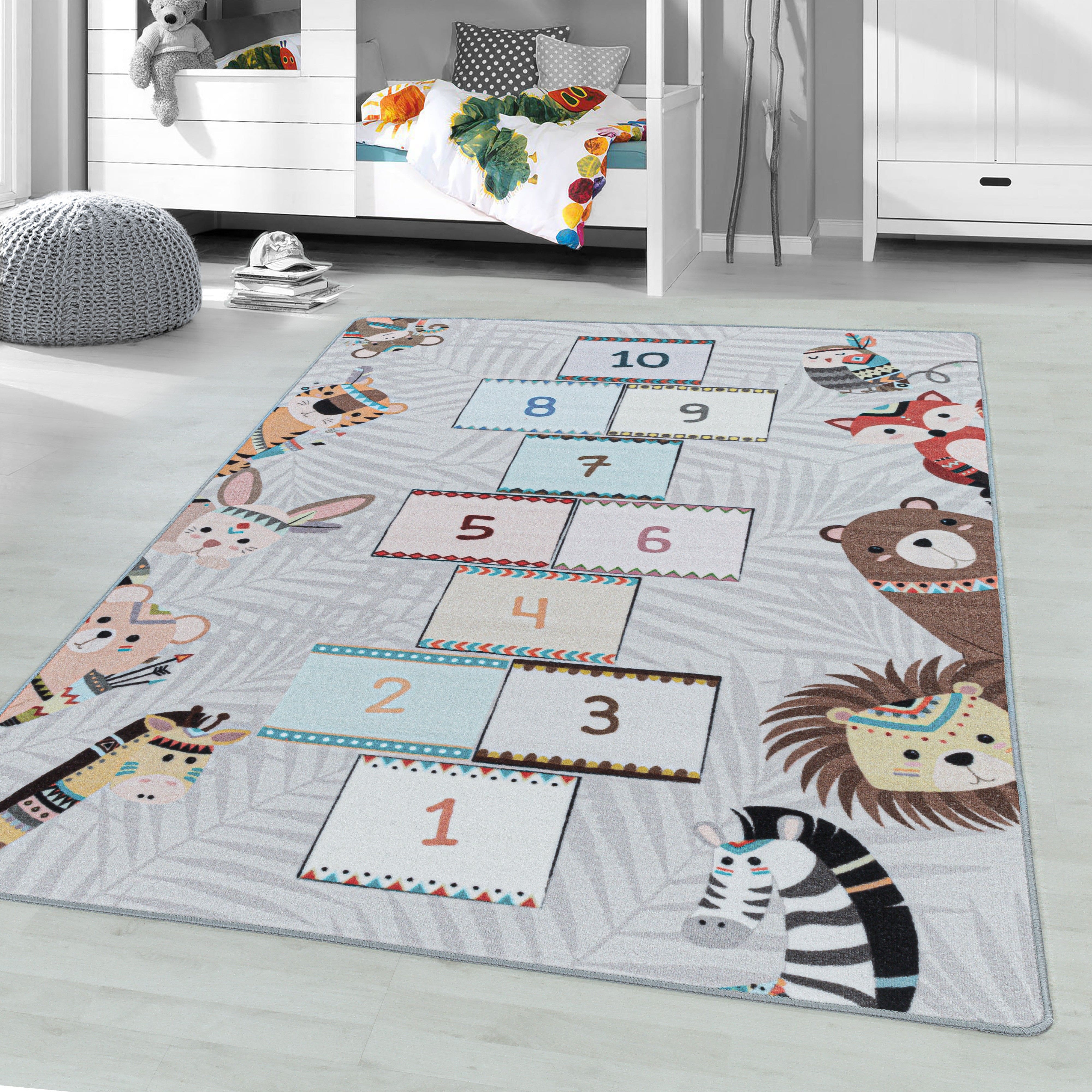 Tappeto per bambini Play 2903 Hopscotch Grigio (1)