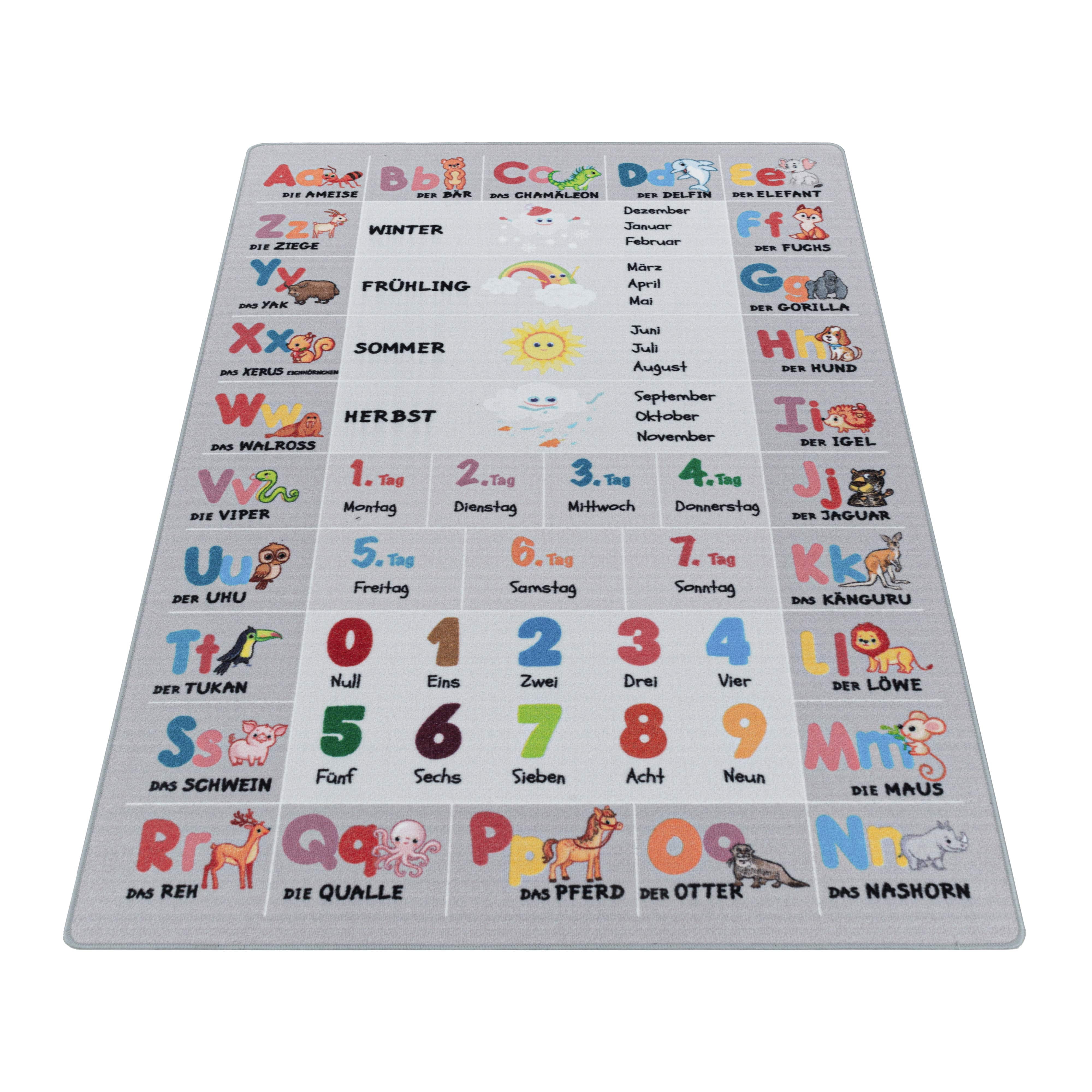 Tappeto per bambini Play 2904 Animals Grigio (2)