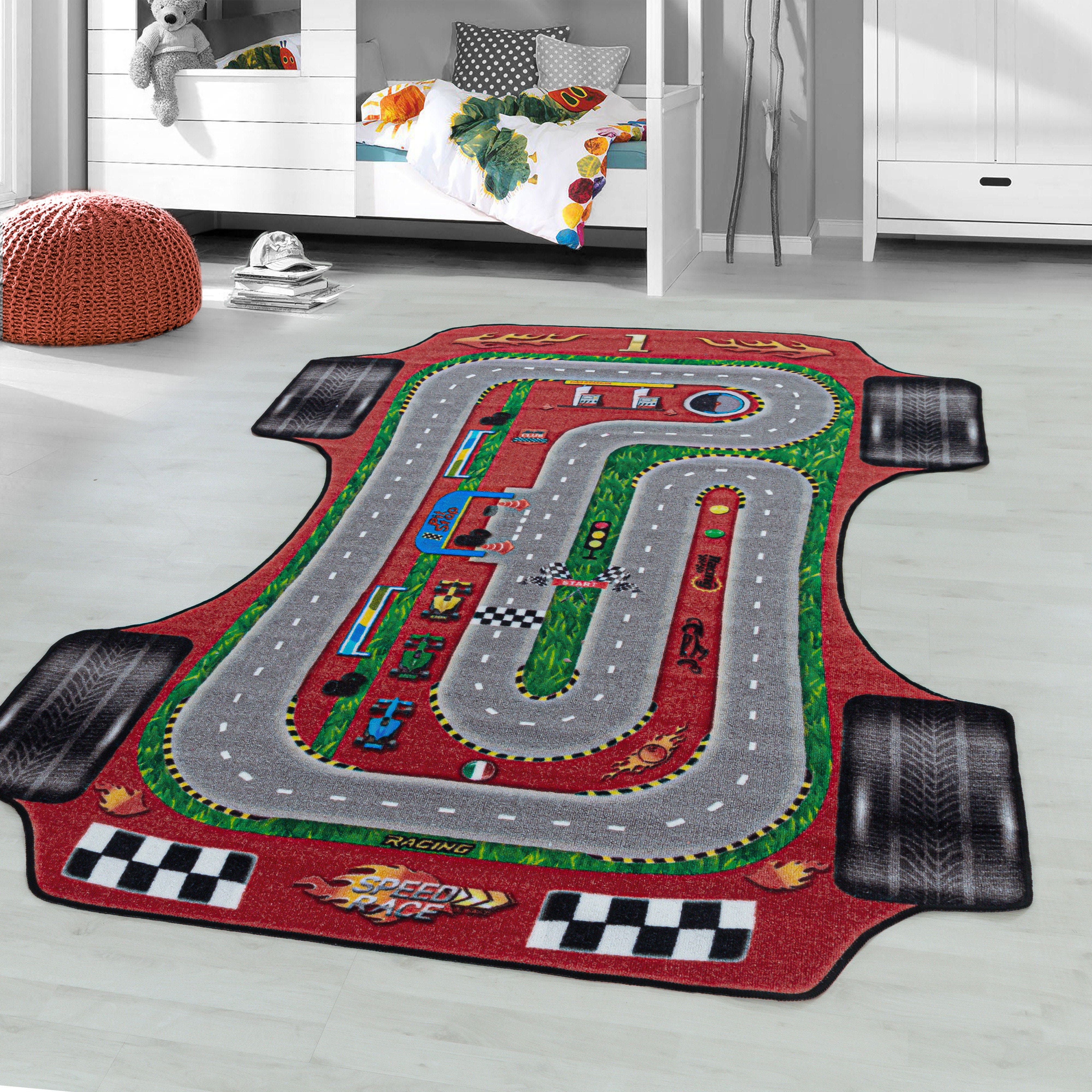 Tappeto per bambini Play 2907 Racetrack Rosso (1)