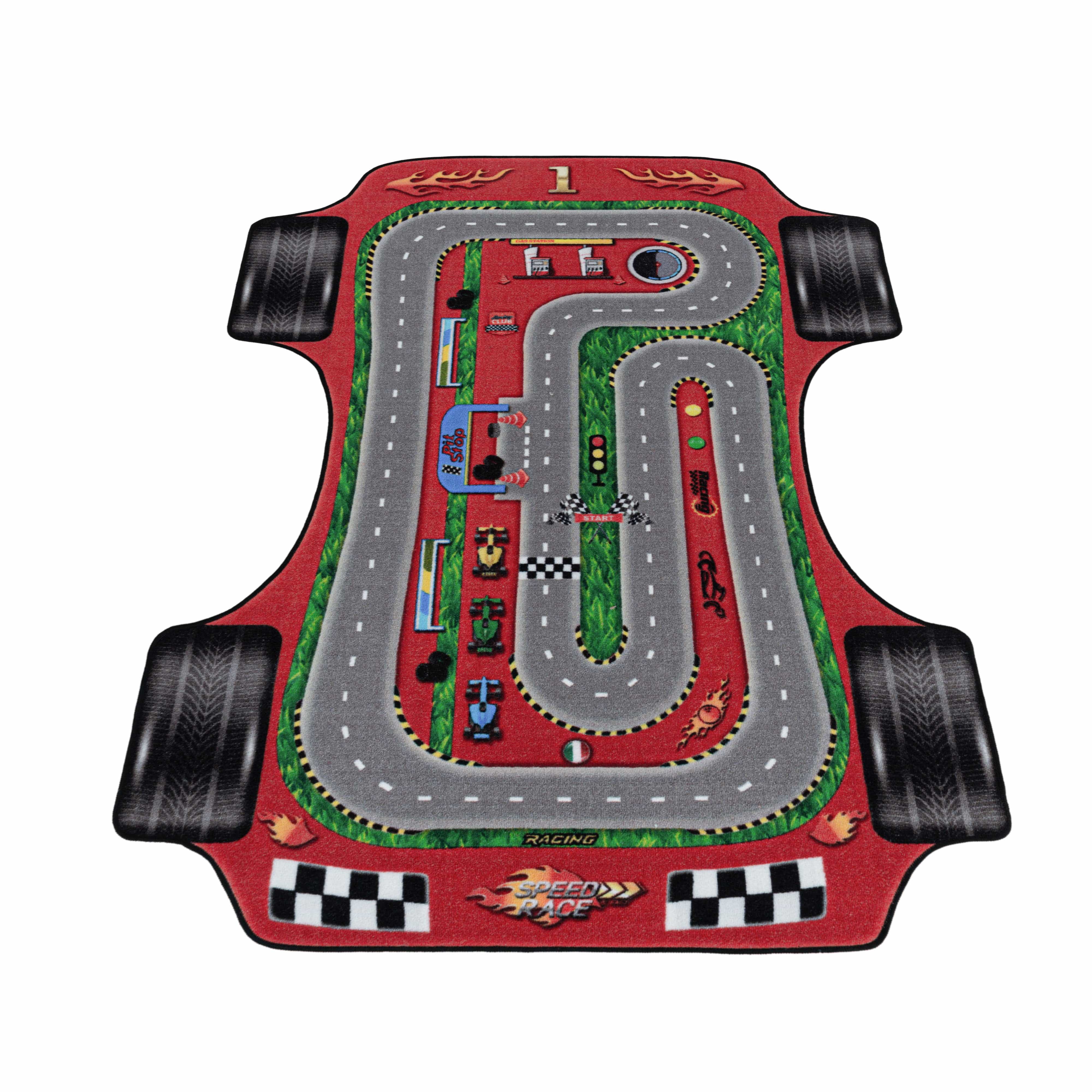 Tappeto per bambini Play 2907 Racetrack Rosso (2)